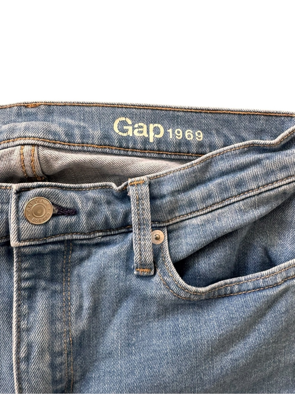 GAP 1969 Light Wash Skinny Jeans Stretch Denim Women’s Size 6 / 28 - Picture 4 of 5